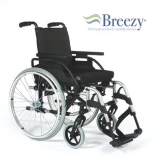Rollstuhl Breezy Basix 2, Steckachse, brillantsilber SB 48 cm