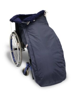 Schlupfsack Wollpelz marine-grün/grau Gr. 5
