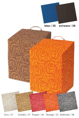 Sitzkeil- und Stufenwürfel Sitty Basic 40 x 35 x 55/48 cm Farbe: schwarz