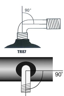 Schlauch für Elektro-Rollstuhl 2.50-4 (230x65 mm) TR87 AV 90/90°