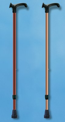 Metall-Handstock, Anatomic-Griff mit Druckknopfverstellung Farbe: bronze-braun links