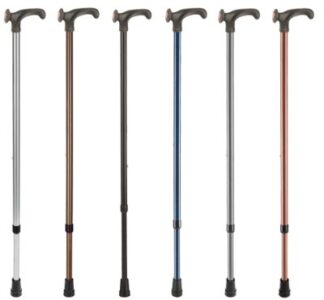 Leichtmetallstock mit anatomischem Griff, verstellbar Farbe: braun links