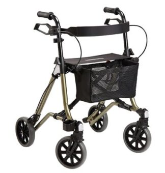 Rollator TAiMA GT mit Netz und Stockhalter PU Farbe: resedagrün-metallic Taima M GT