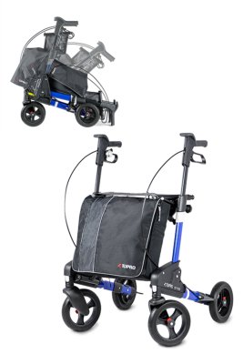 Rollator TOPRO Odyssé M mit Transporttasche ultramarin