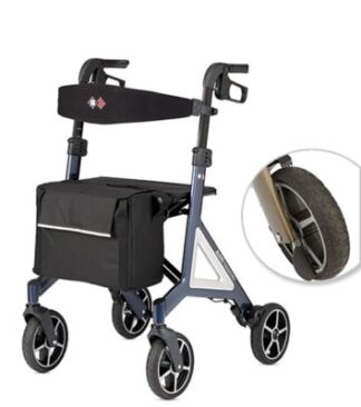 Rollator ALEVO COUNTRY mit Rückengurt und Tasche Farbe: platin
