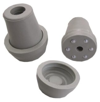 Krückenkapsel mit Spikes, grau 18 mm