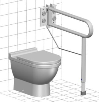 Schwenkstützgriff variopresa, weiß 80 cm