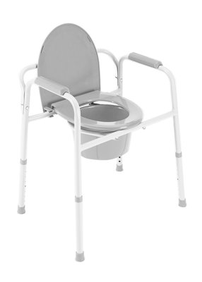 Invacare Toilettensitzgestell Styxo 2 mit Topf und Deckel, weiß-grau