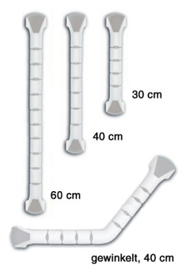 Kunststoff Wandhaltegriff Handy gewinkelt 40 cm weiß/grau