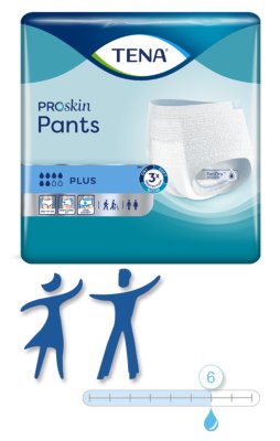 Einweghose TENA Pants PROskin Plus S Hüftumfang 65 bis 85 cm(1 Karton: 4x14Stk.)