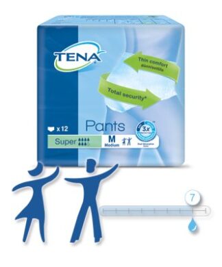 TENA Pants PROskin Super XL, Hüfte 120-160 cm (1 Karton: 4 x 12 Stück)