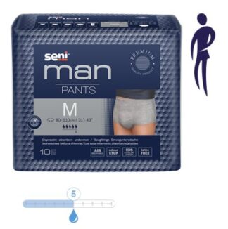 Seni Man Pants Medium, Hüfte 80 - 110 cm (VPE: 1 Karton 8 x 10 Stück)