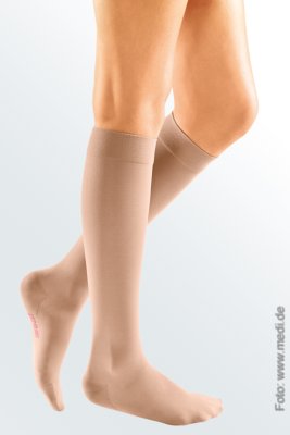 mediven elegance Kompressionsstrumpf, AD, Kl.2, mit Spitze Farbe: cashmere Gr. II