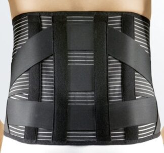 Lumbalstützorthese Lumbamed stabil mit Pelotte, Höhe 26cm, schwarz Gr. II