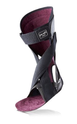 Push Ortho Fußheberorthese AFO schwarz-aubergine Gr. 2 links