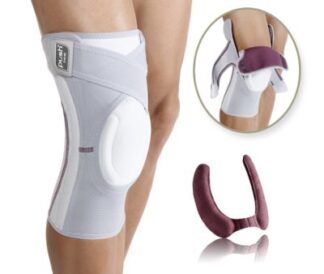 Kniebandage Push care grau/aubergine Gr. 4