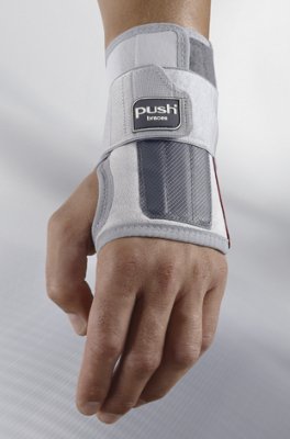 Handgelenkbandage Push med grau-aubergine Gr. 2 rechts