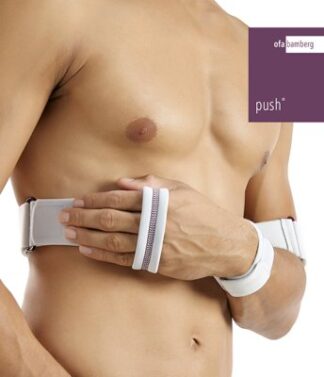 Schulterfixationsbandage Push med grau-aubergine Gr. 3