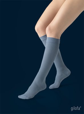 Gilofa AD, mit Baumwolle, Wadenumfang 29 bis 39 cm, Gr. S (Paar) Farbe: beige Gr. 39-41