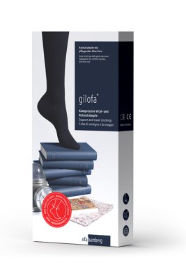 Gilofa AD, mit Aloe Vera, Wadenumfang 29 bis 39 cm Größe S (Paar) Farbe: beige Gr. 39-41
