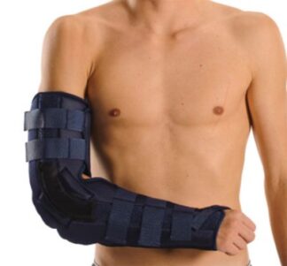 OMNIMED Stabile Post-OP Epi Ellenbogenschiene schwarz Gr. XL links