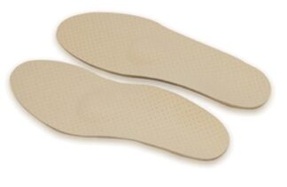 Kunststoff- Leder-Einlagenrohling, perforiert, gepolstert, langsohlig, Damen Gr. 35