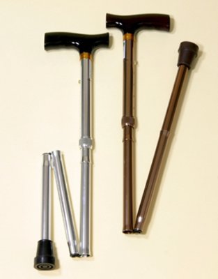 Leichtmetall-Krankenstock, faltbar und verstellbar Farbe: bronze