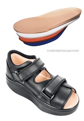 Langzeitverbandschuh WCS für Diabetiker schwarz Gr. S/M links