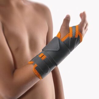 Bort Handgelenkbandage ManuStabil kurz für Kinder, grau rechts