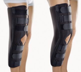 Bort Immob Knieschiene mit Patella-Aussparung, schwarz 45 cm / 20°