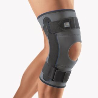 Bort Kniebandage Stabilo mit Gelenk, beidseitig tragbar silber Gr. 4