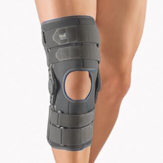 Bort Kniebandage StabiloPro offene Form mit Gelenk, grau Gr. 6