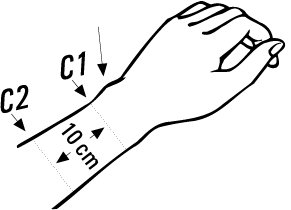 Bort ManuBasic Handgelenkbandage, schwarz Gr. L rechts