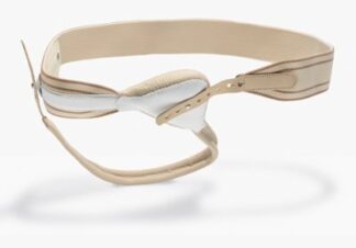 Bort Federbruchband HerniaFix, elastisch, anatomische Pelotte, kurze Feder, beige 105 cm links