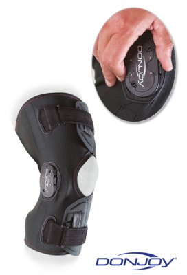 Knieorthese DONJOY Clima-Flex OA medial rechts/ lateral links, schwarz Gr. L