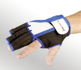Nachtlagerungs-Schiene FixxGlove classic plus, schwarz-blau-weiß Gr. S links