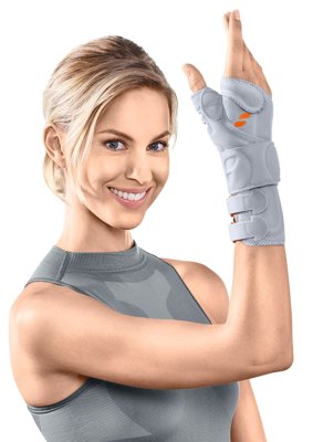 Handgelenk-Orthese MANU-HIT POLLEX platinum Gr. XS links
