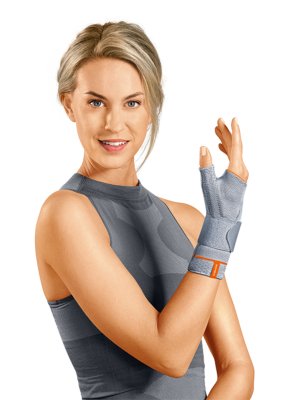 Handgelenkbandage MANUDYN POLLEX platinum Gr. M links